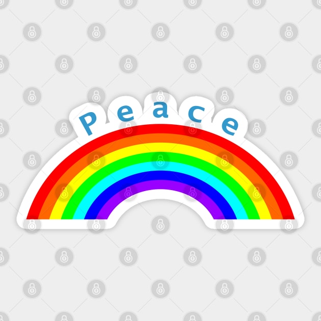 Spread Peace and Rainbows Graphic Sticker by ellenhenryart